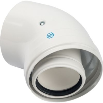 60/100/PP Отвод 45гр. DN60/100 м/п PP-FE, STOUT