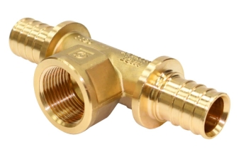 Тройник ВР 20x3/4"х20, латунь, STOUT