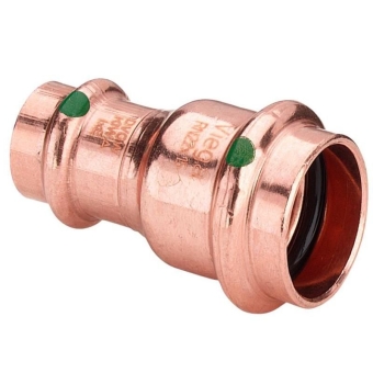Муфта двухраструб, 35х28, пресс, медь, Viega