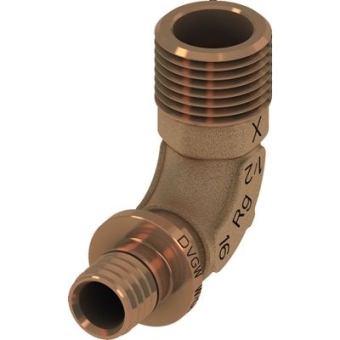 Угол 90° НР 20x1/2", бронза, TECE