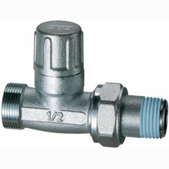 Вентиль запорный прямой 1/2, под концовку (24*19), уплотнение Loctite, FAR