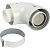 60/100/PP Отвод 90гр. DN60/100 м/п PP-FE (совместим с Vaillant), STOUT