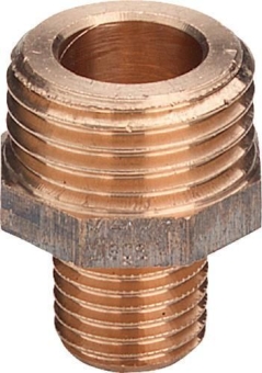 Ниппель НР-НР 1*1/2"x1*1/4" укороченный, бронза, Viega