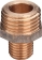 Ниппель НР-НР 1*1/2"x1*1/4" укороченный, бронза, Viega