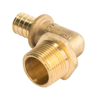 Угол 90° НР 20x1/2", латунь, STOUT