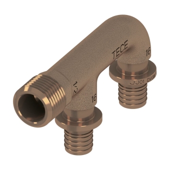 Двойное соединение ВР 16x1/2", бронза, TECE
