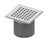 Монтажный элемент с декоративной решеткой 150x150 "quadratum" в стальной рамке, TECEdrainpoint S