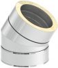Отвод 30° Ø225, сталь 304/316L, двустенная система, Jeremias