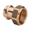 Гайка накидная ВР 22x1" плоское уплотнение, пресс, бронза, Viega