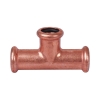 Тройник 15х15х15, пресс, медь, SANHA