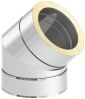Отвод 45° Ø300, сталь 304/316L, двустенная система, Jeremias