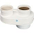 60/100/PP-ryton  Адаптер для подкл. разд. дымохода 80/80 (совместимый Baxi), STOUT (НЕ ПОСТАВЛЯЕТСЯ)