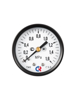 Манометр с поверкой тип ТМ-310Т.00, 0..1МПа, G1/4(сзади), 63 мм, кл.2,5, корпус-сталь, Росма