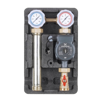 Насосная группа V-UK без смесителя, с насосом Grundfos UPM3 Hybrid 25-70* 1 1/4, Meibes