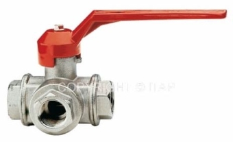 Кран шаровой для воды Вр*Вр 1/2" 3-ходовой тип L, рычаг "128 IDEAL" ITAP