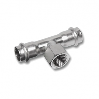 Тройник ВР 28x1/2"х28 нержавеющая сталь 316L, SANHA