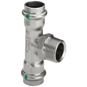 Тройник НР 22x3/4"х22 нержавеющая сталь, Viega