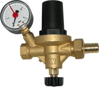 Клапан автоподпитки ALIMAT ALMD, 0.3-4.0 бар, 1/2" ВР-Штуцер с манометром, WATTS
