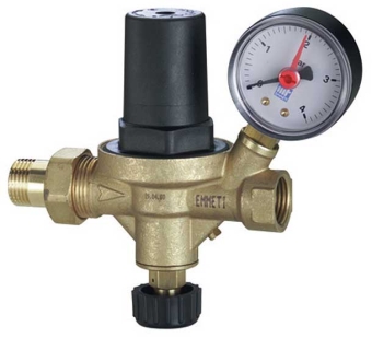 Клапан автоподпитки ALIMAT ALM, 0.4-3.0 бар, 1/2" ВР-НР, с манометром, WATTS