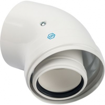 60/100/PP Отвод 45гр. DN60/100 м/п PP-FE, STOUT