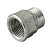 Футорка НР-ВР 3/4"x1/2" никелированная латунь, Multibrand