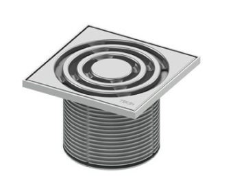 Монтажный элемент с декоративной решеткой 150x150 в пластиковой рамке, TECEdrainpoint S