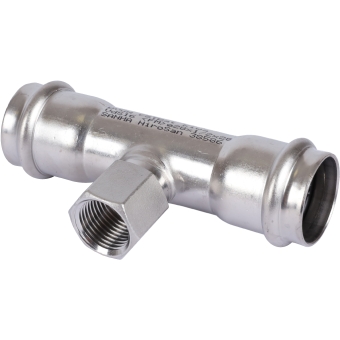 Тройник ВР 28x1/2"х28 нержавеющая сталь, SANHA
