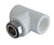Тройник комбинированный с накидной гайкой 20х1/2", (PP) Kalde
