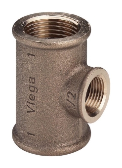 Тройник ВР 3/4"x1/2"x3/4" бронза, Viega