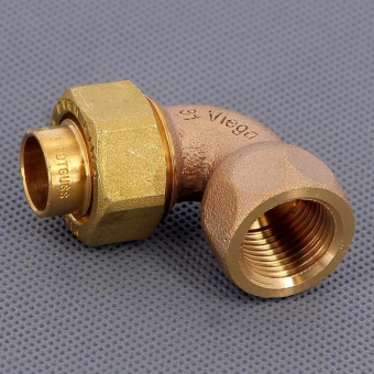 Американка угловая ВР 18x1/2" евроконус, пайка, бронза, Viega