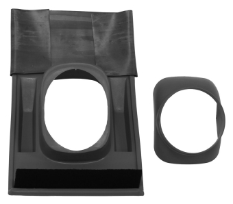 Элемент из пластмассы для оформления пересечения дымоходом/воздуховодом косой крыши с уклоном 25-45, красный Vaillant