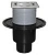 Трап вертикальный DN50/75/110 (решетка 115x115), 0.5 л/с, сифон "Primus", металлический подрамник, HL