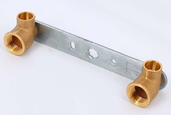 Водорозетка ВР 15x1/2" межосевое растояние 150мм, пайка, бронза, Viega