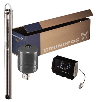 Комплект для поддержания постоянного давления с насосом SQE 3-65 3" с кабелем 40 м, 230 В Grundfos