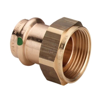 Гайка накидная ВР 22x1*1/2" плоское уплотнение, пресс, бронза, Viega