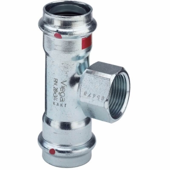 Тройник ВР 15x1/2"х15 оцинкованная сталь, Viega