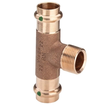 Тройник НР 54x1*1/4"х54, пресс, бронза, Viega
