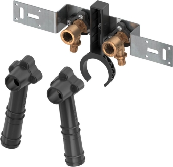 Монтажный комплект с наст. уголками 16x1/2" для дистанционного подключения смесителя, латунь, TECE