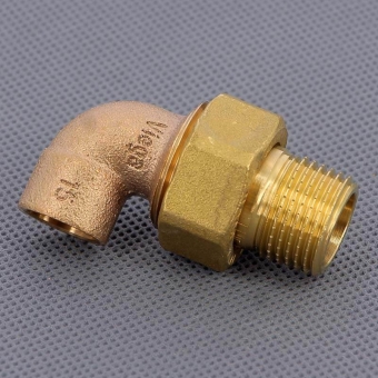Американка угловая НР 22x3/4" евроконус, пайка, бронза, Viega