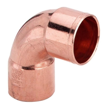 Угол 90° двухраструб, 35х35, пайка, медь, Viega