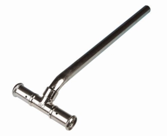 Монтажная трубка 20х15х20 300мм, проходная, медь хром., Henco