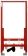 Застенный модуль для установки биде (h=1120 мм, гл.=100 мм), TECEprofil
