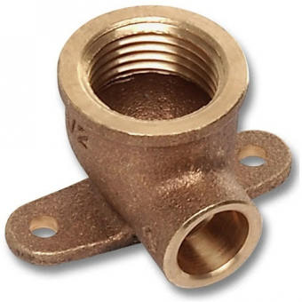 Водорозетка с 2-мя креплениями ВР 15x1/2", пайка, бронза, SANHA