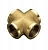 Крестовина ВР-ВР 1/2"x1/2" никелиров. латунь, Multibrand