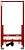 Застенный модуль для установки биде (h=1120 мм, гл.=100 мм), TECEprofil