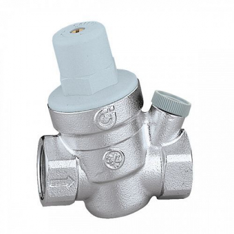 Редуктор давления хром. 3/4" вн с отв. под манометр для холодной воды, Caleffi