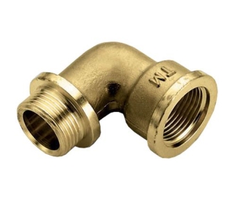 Угол 90° НР-ВР 3/4"x3/4" с упором, латунь, Multibrand