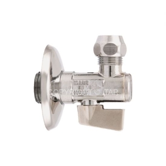 Кран шаровой с НР 1/2x10 с фильтром для смесителя перекрывающий, (латунь хромир.) ITAP