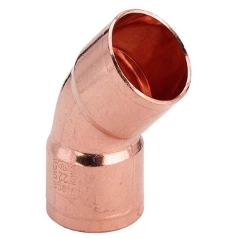 Угол 45° двухраструб, 18х18, пайка, медь, Viega