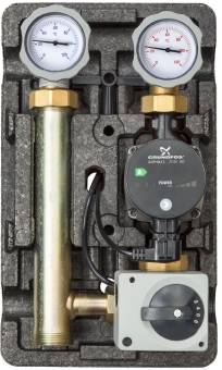 Насосно-смес. модуль ECO2 МК DN25 1” c Grundfos UPM3 HYBRID 25-70 Huch EnTEC
